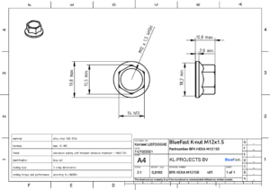 All technical drawings and 3D models are available for the BlueFast k-nuts and anchor nuts